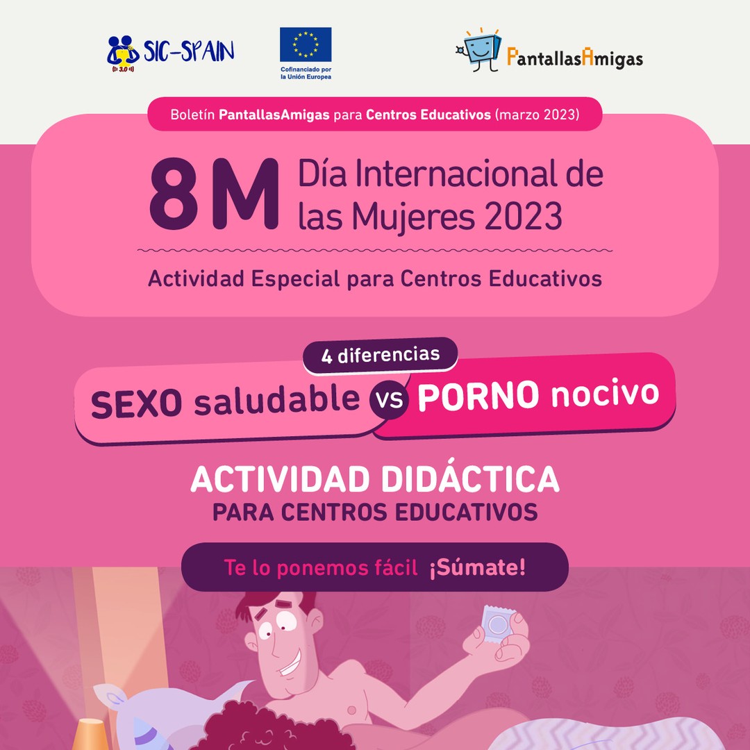♀️ #8M2023 - Actividad Didáctica para Centros Educativos. 

4️⃣ Diferencias entre el SEXO saludable y el PORNO nocivo. #SEXOvsPORNO. #SICSpain 

Si deseas que te enviemos esta y otras propuestas didácticas de forma gratuita ¡Súmate! ⤵️

bit.ly/ActividadCE8M 

#Menores #EducaciónSexual #Educación #EducaciónAfectivoSexual #Ciudadanía #Sexualidad #Sexología #8M #Mujeres #recursoseducativos #recursoseducacion #aula #ESO #Pedagogía #Magisterio